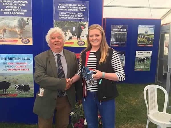 1st prize Young Handler - Kelly Blackwood